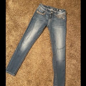 Miss Me Stretch Skinny Jeans Size 28 Style JE87675R Color Med230